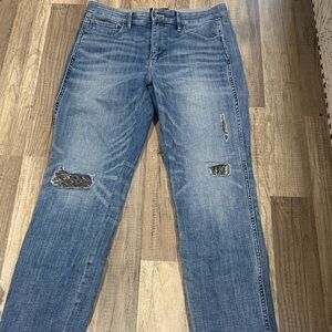 White House black market Distressed Blue Jeans